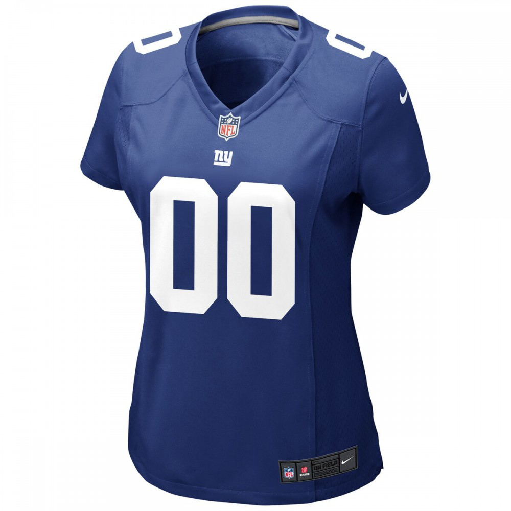 New York Giants Nike Women's Custom Jersey - Royal-GridironStore